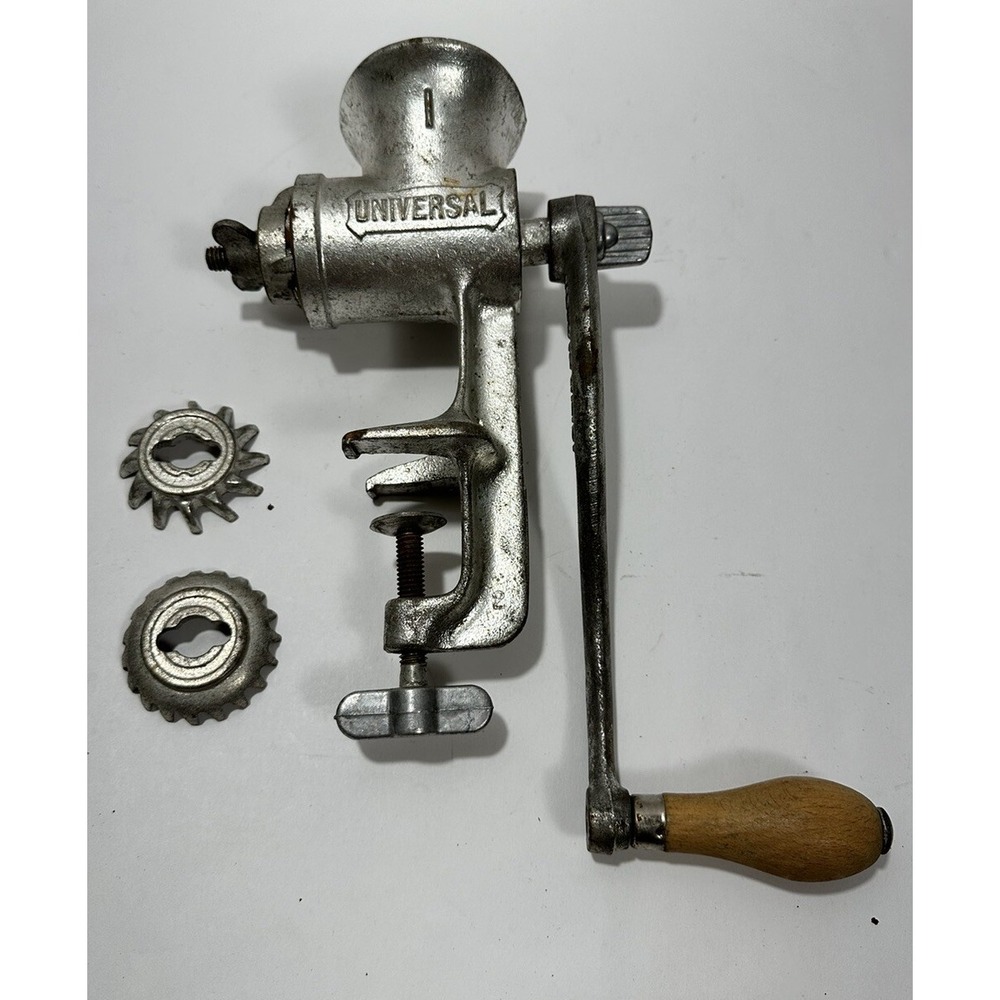 Vintage Cast‎ Iron UNIVERSAL #1 FOOD CHOPPER GRINDER Manual Working